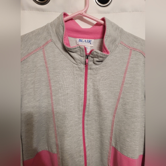 Grey/pink XL zip up jacket with pockets - Picture 6 of 12